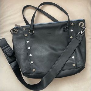 HAMMITT LIMITED EDITION DANIEL LARGE BLACK W/ SKY BLUE ZIPPER - TAGS ATTACHED